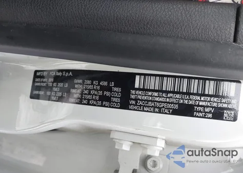 2016 Jeep Renegade Sport из США, поврежденный, VIN ZACCJBAT6GPE00535